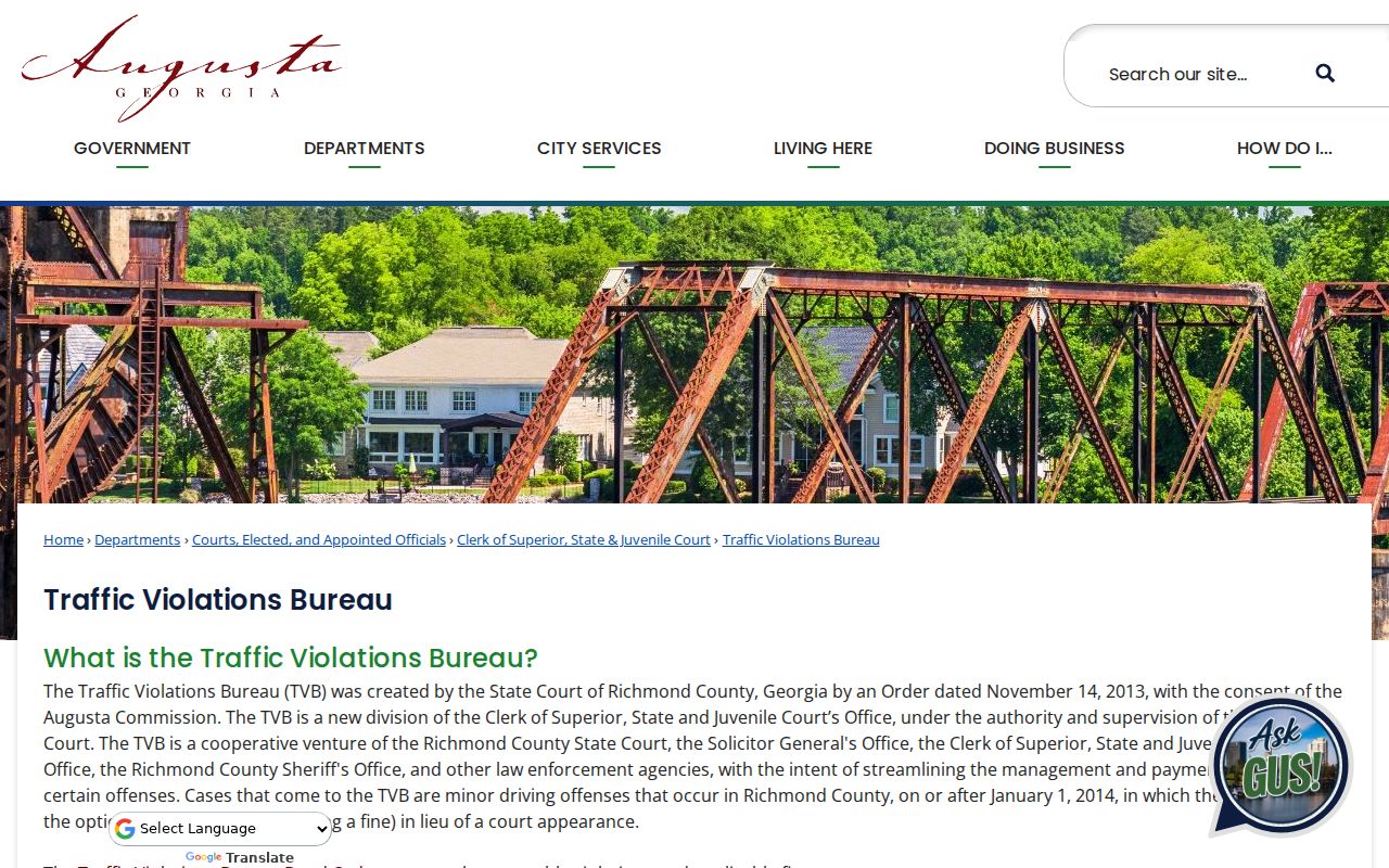 Richmond County traffic warrant bureau eligibility and hours