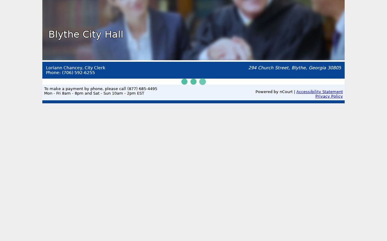 Blythe nCourt citation date amount and identity payment fields